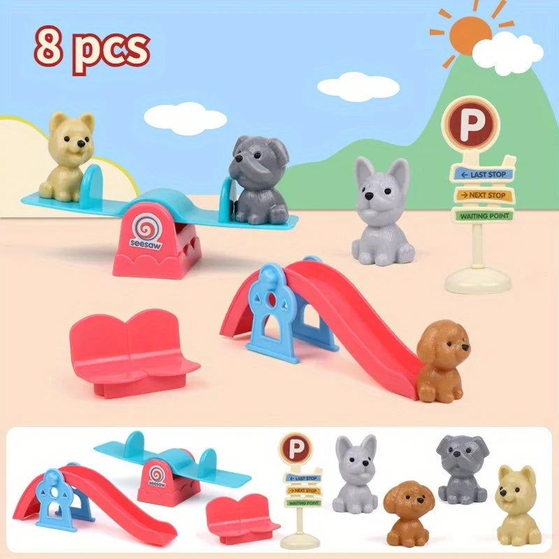 Puppy Care Playset | Cute Dog Pet Basket Toy Set for Kids