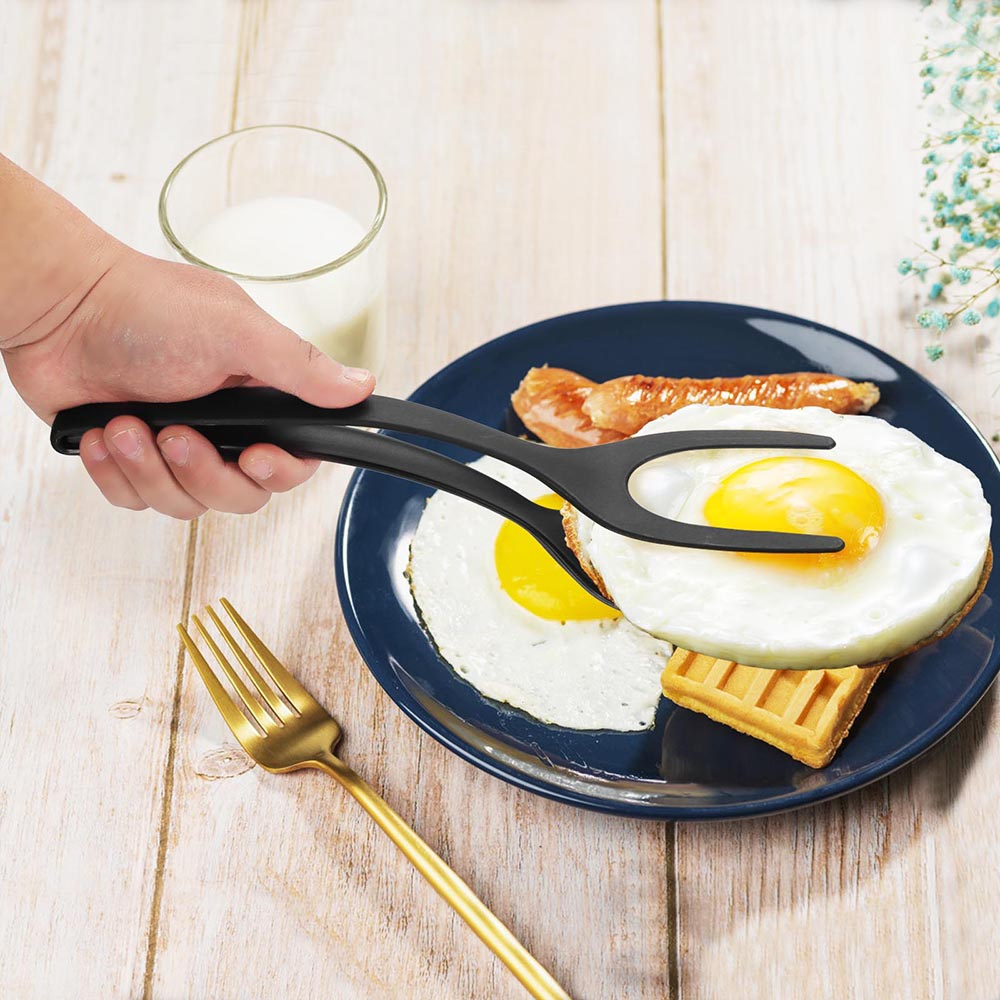 2 In 1 Tongs Grip And Flip Spatula