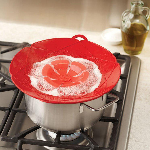 Anti-Spill Kitchen Lid Cover - Boil Over Silicon Spill Stopper, Multi-Function Kitchen Tool