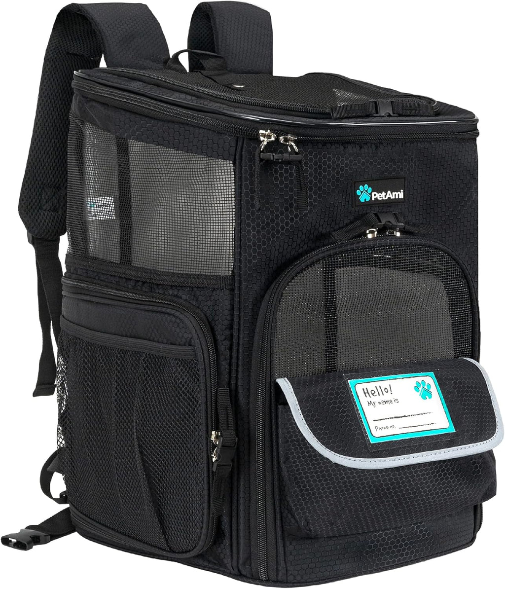Pet Carrier Backpack Carrier, For Carrying Small Sized Pets, Suitable for both Cat & Dog, Ventilated Soft Sided for Travel, Hiking, Camping, Max 18 Lbs |Airlines Approved 