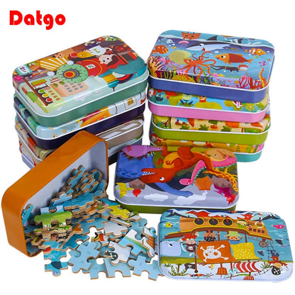 60-Piece Wooden Jigsaw Puzzle for Kids | Montessori Educational Learning Toy