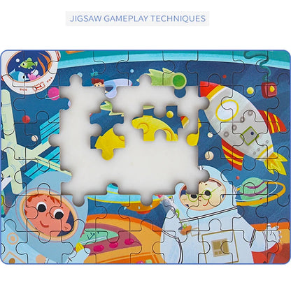 60-Piece Wooden Jigsaw Puzzle for Kids | Montessori Educational Learning Toy