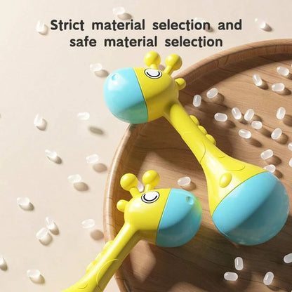 Baby Giraffe Rattle Toy | Montessori Sensory Teether & Early Learning Toy