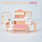 Miniature Dollhouse Furniture Set | 10-Piece Pretend Play Accessories for Kids