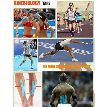Kinesiology Sports Tape Roll | Elastic Muscle Support & Athletic Therapy Tape