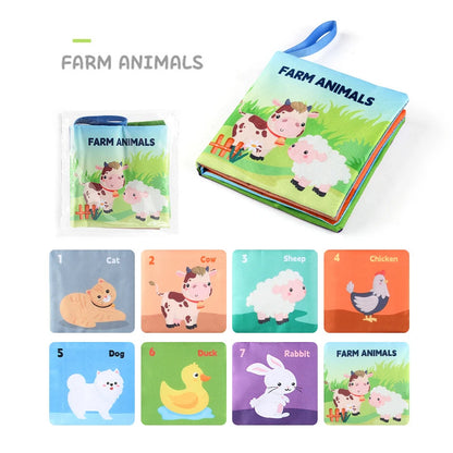 Montessori Soft Cloth Baby Books | Sensory Touch & Feel Early Learning Toy Set