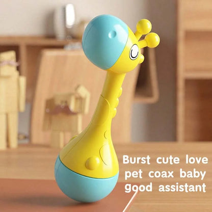 Baby Giraffe Rattle Toy | Montessori Sensory Teether & Early Learning Toy
