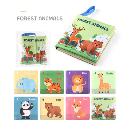 Montessori Soft Cloth Baby Books | Sensory Touch & Feel Early Learning Toy Set