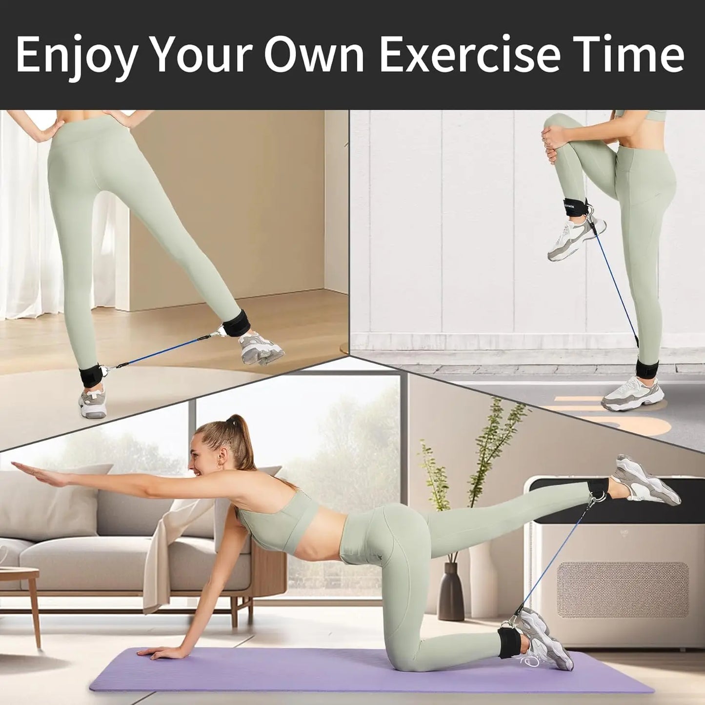 Ankle Resistance Band Set | Glute Kickback & Lower Body Workout Kit
