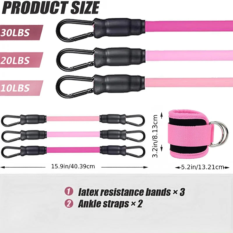 Ankle Resistance Band Set | Glute Kickback & Lower Body Workout Kit