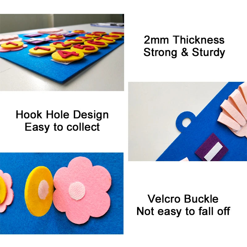 Montessori Felt Counting Board | Educational Math Toy for Toddlers & Preschoolers