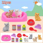 Puppy Care Playset | Cute Dog Pet Basket Toy Set for Kids