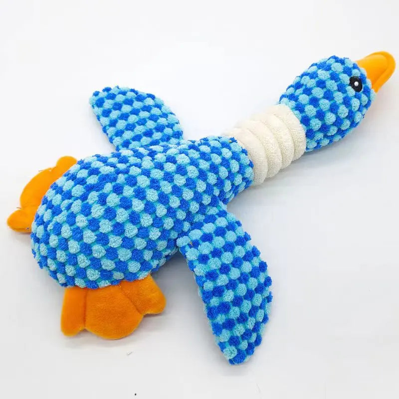 Durable Plush Duck Dog Toy | Squeaky Interactive Chew Toy for Small & Medium Dogs