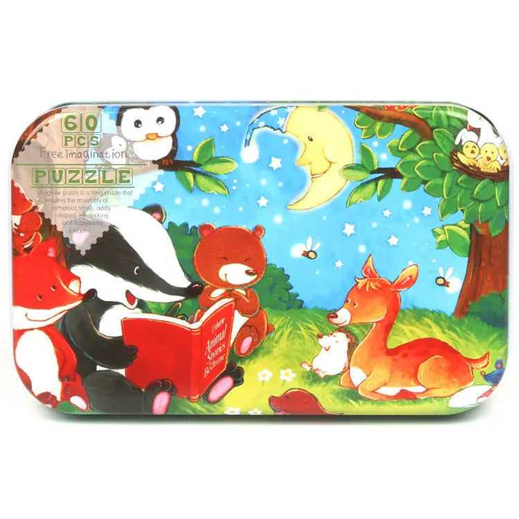 60-Piece Wooden Jigsaw Puzzle for Kids | Montessori Educational Learning Toy