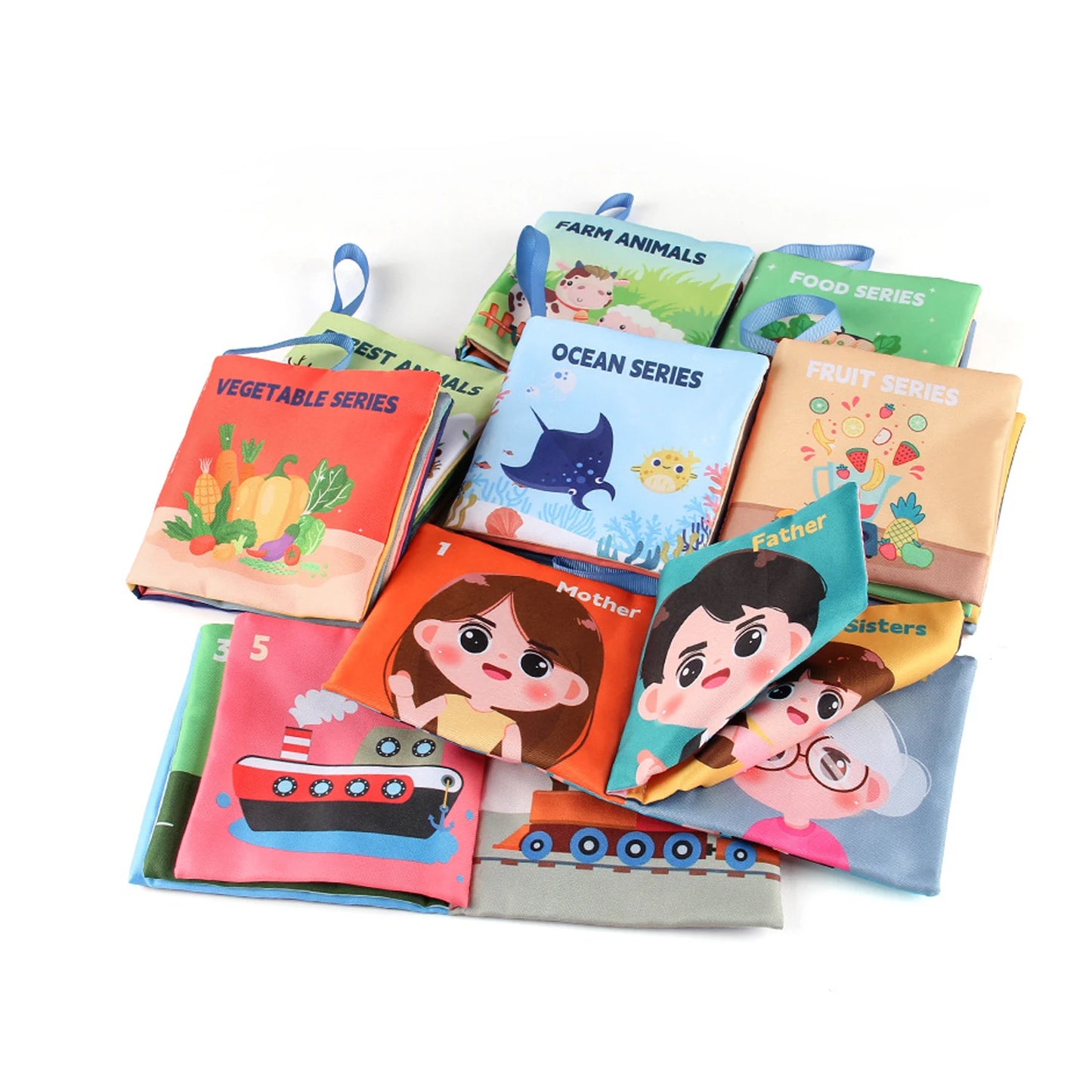 Montessori Soft Cloth Baby Books | Sensory Touch & Feel Early Learning Toy Set