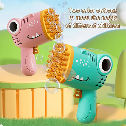 40-Hole Dinosaur Bubble Blaster | Automatic Bubble Gun for Kids