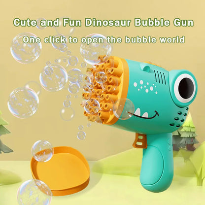 40-Hole Dinosaur Bubble Blaster | Automatic Bubble Gun for Kids