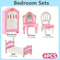 Miniature Dollhouse Furniture Set | 10-Piece Pretend Play Accessories for Kids