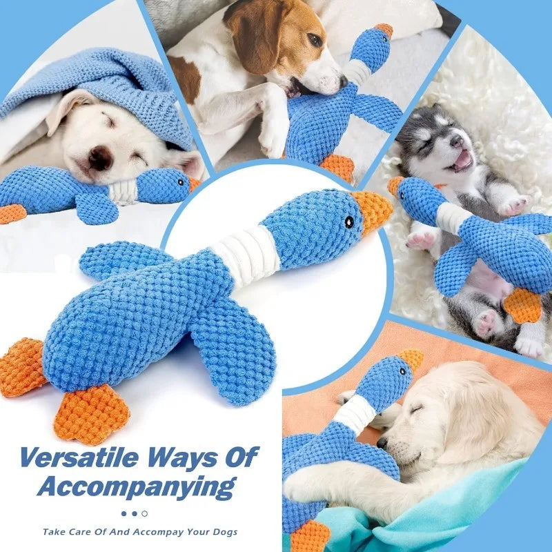 Durable Plush Duck Dog Toy | Squeaky Interactive Chew Toy for Small & Medium Dogs