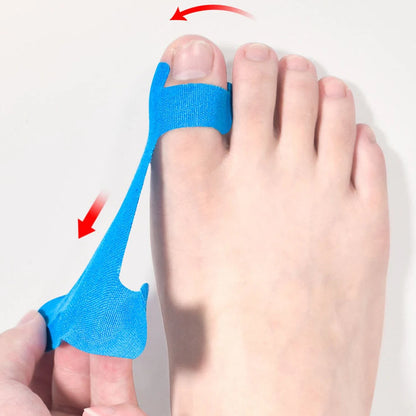 Pre-Cut Kinesiology Toe Tape | Bunion Support & Toe Alignment Tape (10 PCS)