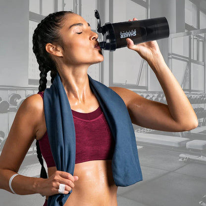3-Layer Protein Shaker Bottle | 500ml Mixing Cup with Supplement Storage