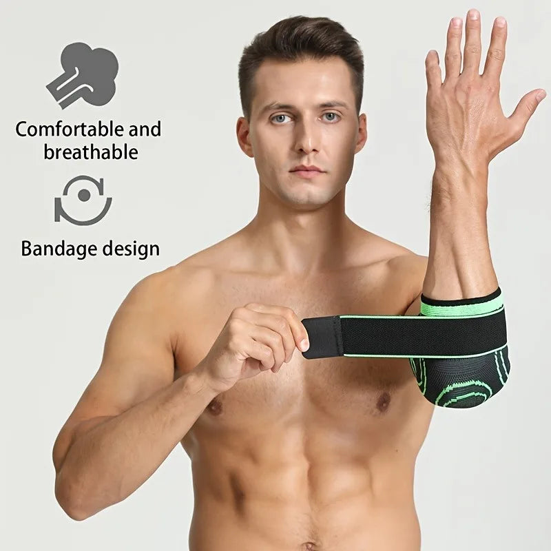 Compression Elbow Support Sleeve | Adjustable Sports Brace for Gym, Tennis & Fitness