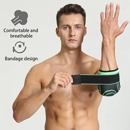 Compression Elbow Support Sleeve | Adjustable Sports Brace for Gym, Tennis & Fitness