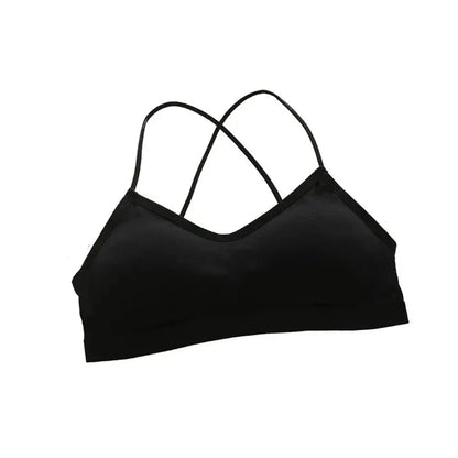 3-Pack Seamless Sports Bras for Women | Cross-Back Yoga & Fitness Bralette Set