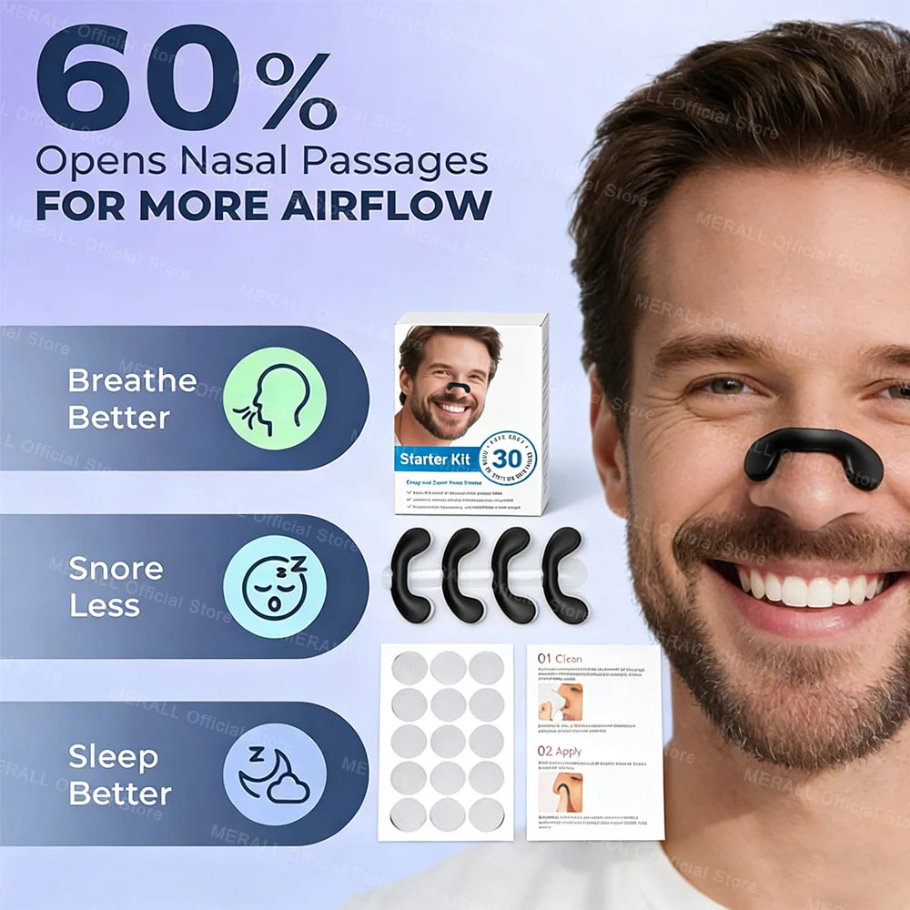 Nasal Dilator Sleep Nasal Breathing Dilators Starter Kit Nose Breathe Strips Nasal Strips Reduce Snoring Increase Air