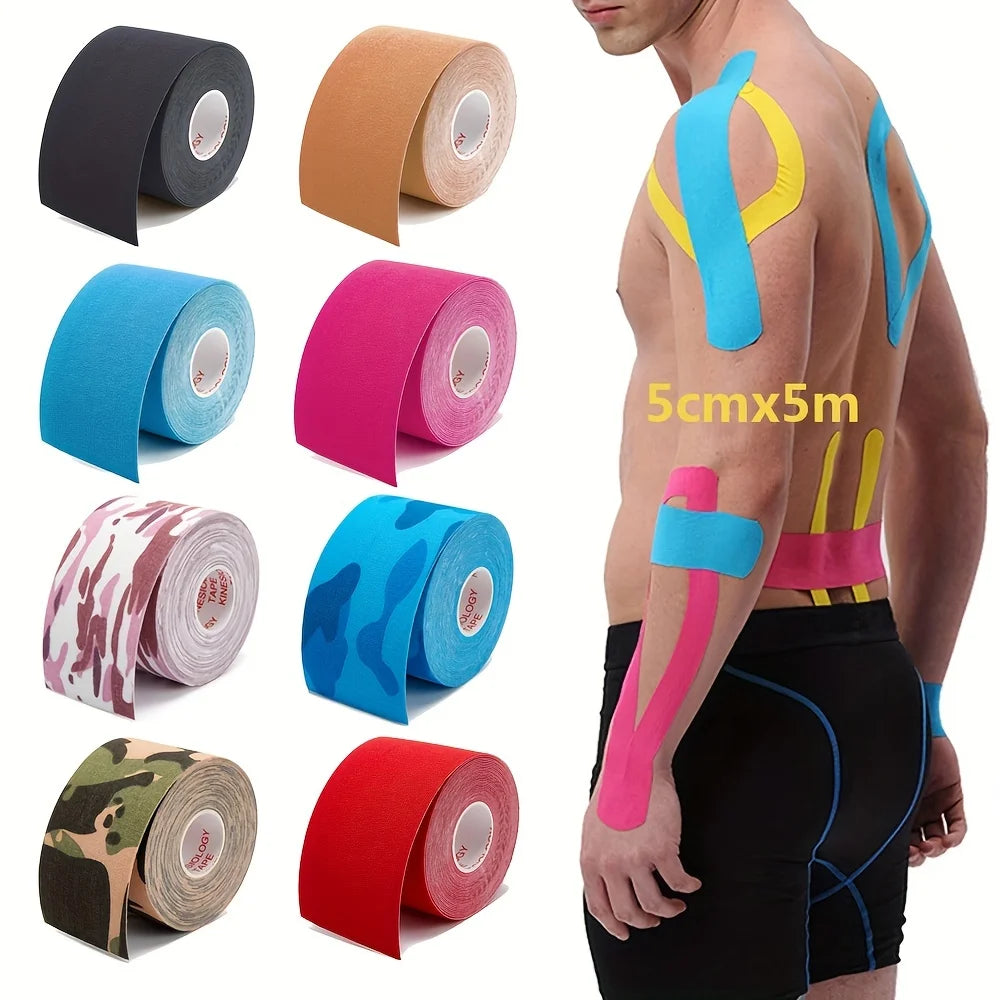 Kinesiology Sports Tape Roll | Elastic Muscle Support & Athletic Therapy Tape