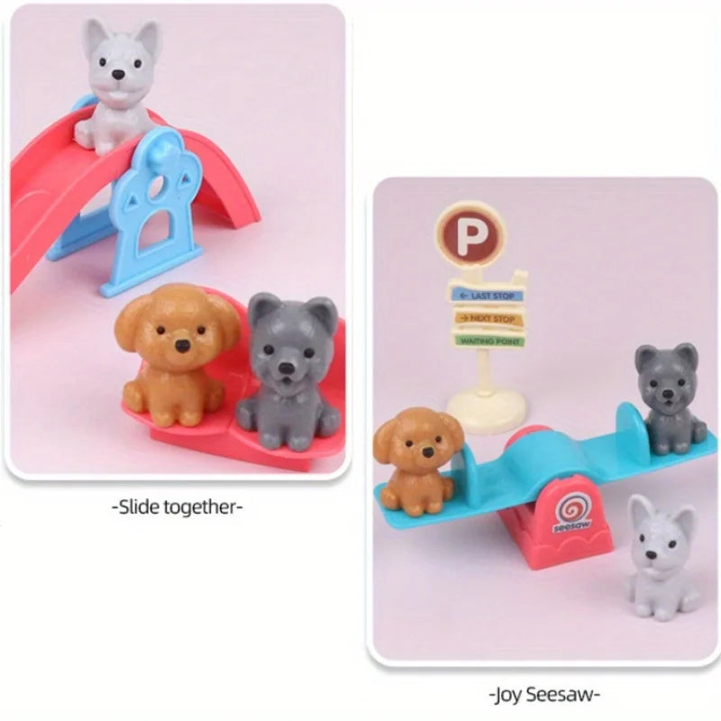 Puppy Care Playset | Cute Dog Pet Basket Toy Set for Kids
