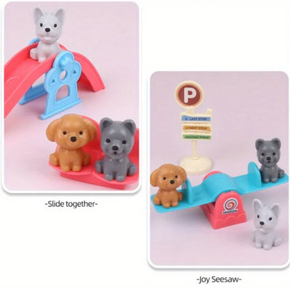Puppy Care Playset | Cute Dog Pet Basket Toy Set for Kids