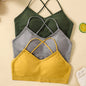 3-Pack Seamless Sports Bras for Women | Cross-Back Yoga & Fitness Bralette Set