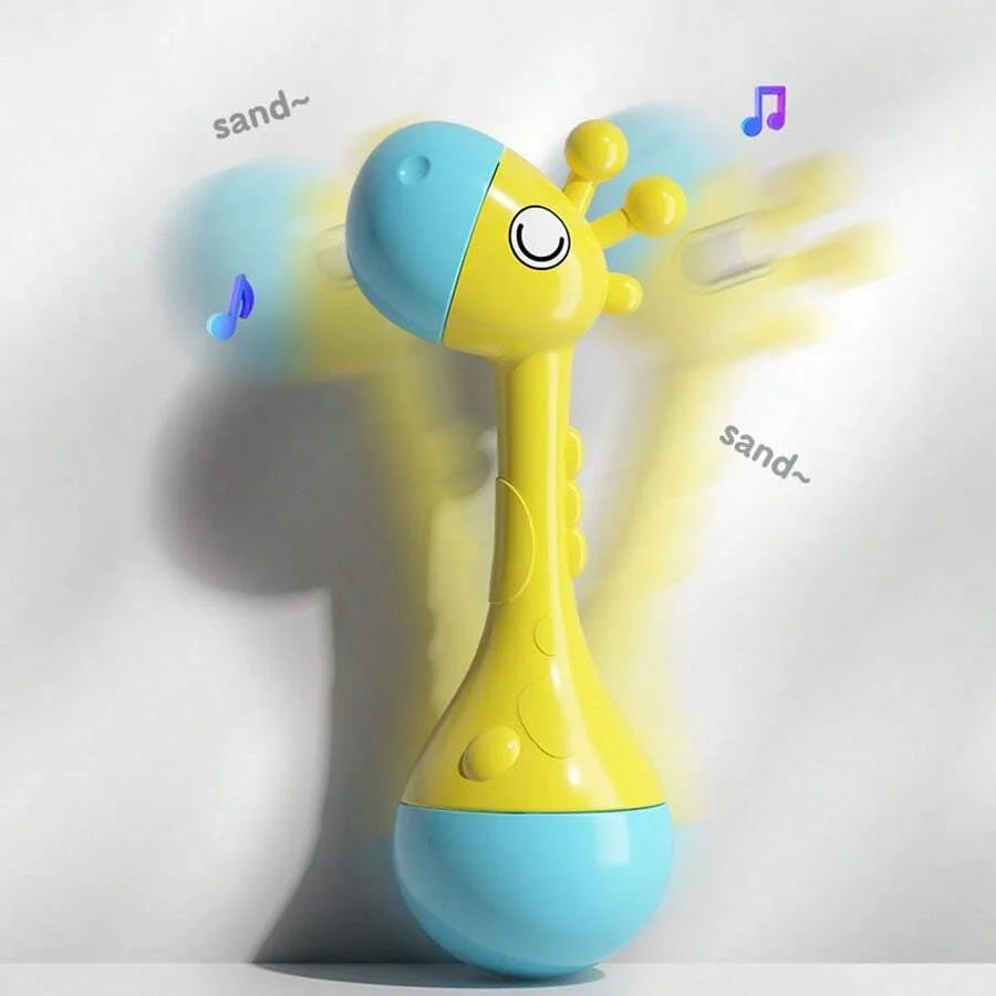 Baby Giraffe Rattle Toy | Montessori Sensory Teether & Early Learning Toy