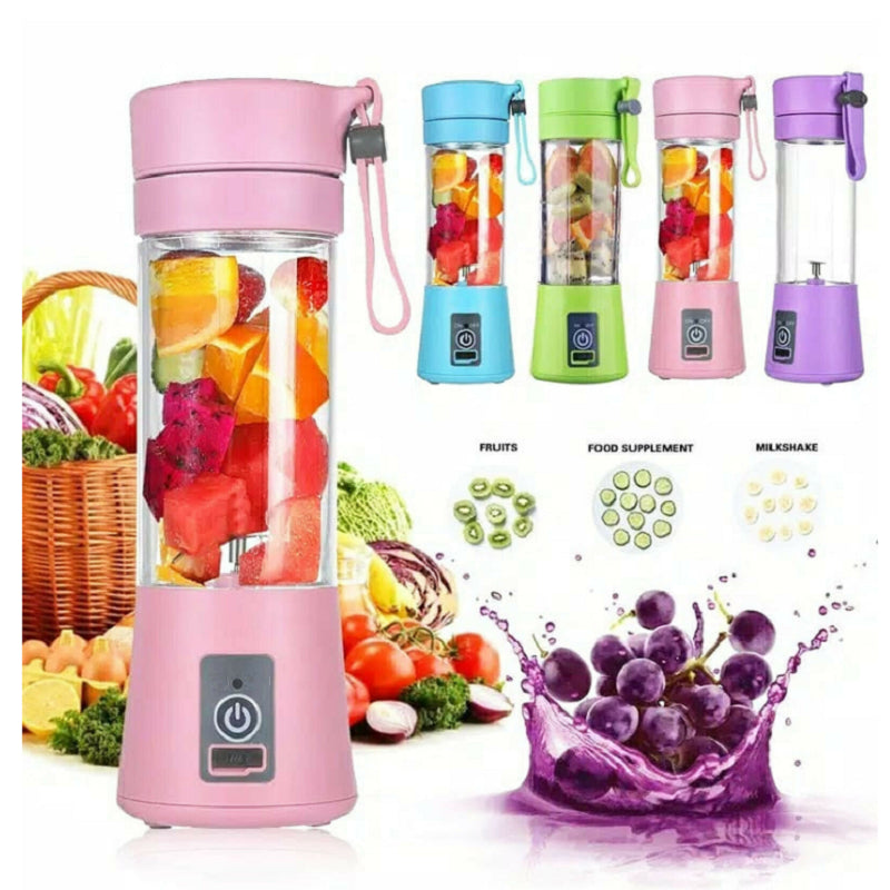 Portable USB Rechargeable Mini Blender – Six Blade Personal Smoothie & Juice Maker