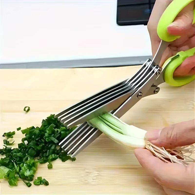 5-Layer Forged Stainless Steel Ambidextrous Kitchen Scissors Ultra-Sharp Herb & Onion Shredder