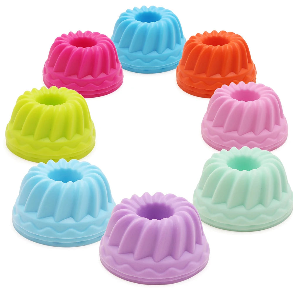Silicone Muffin Cups Reusable Non Stick Cupcake Baking Molds Set